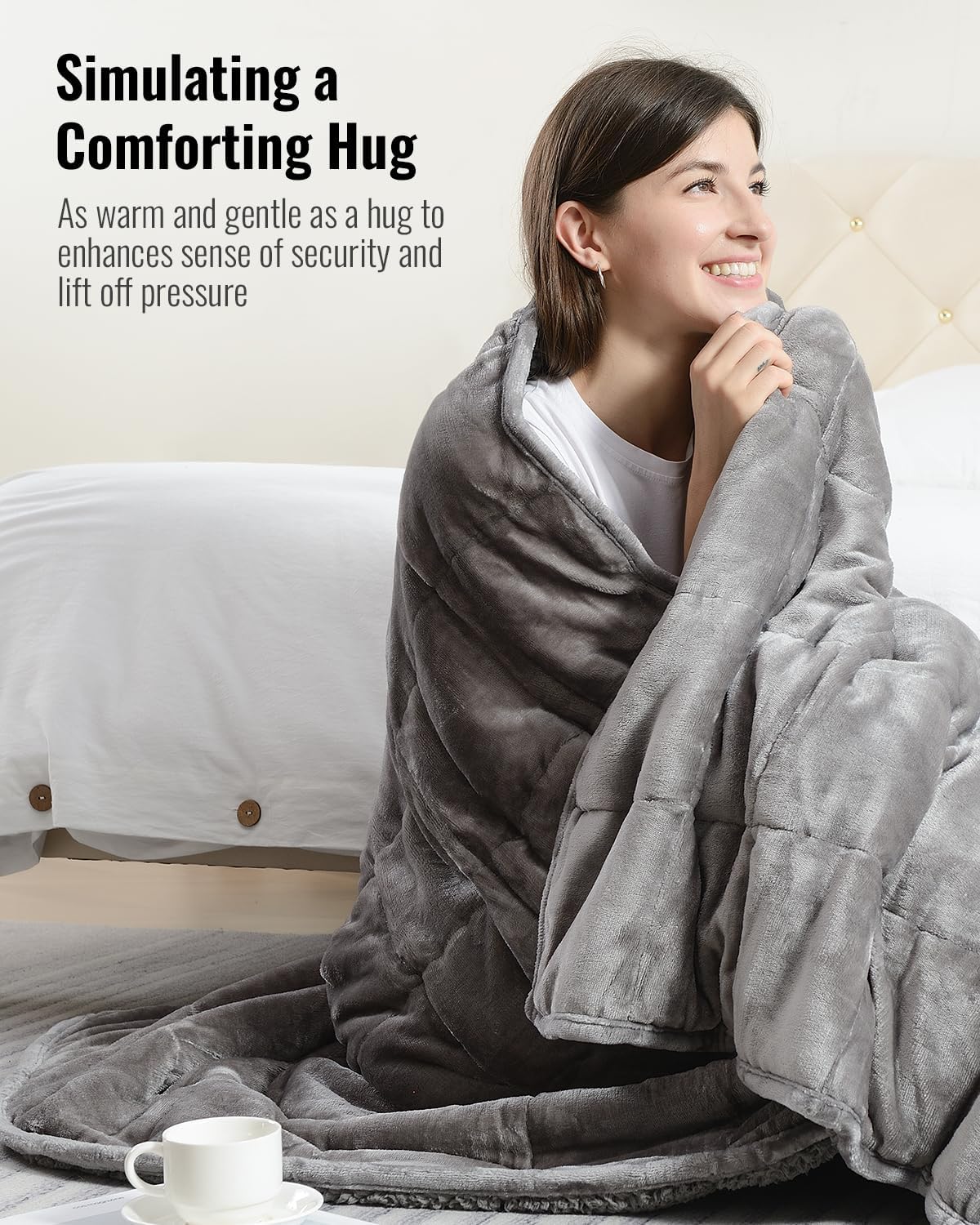 Comfortable and Warm Sherpa Fleece Weighted Blanket